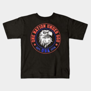 One Nation Under God Eagle Kids T-Shirt